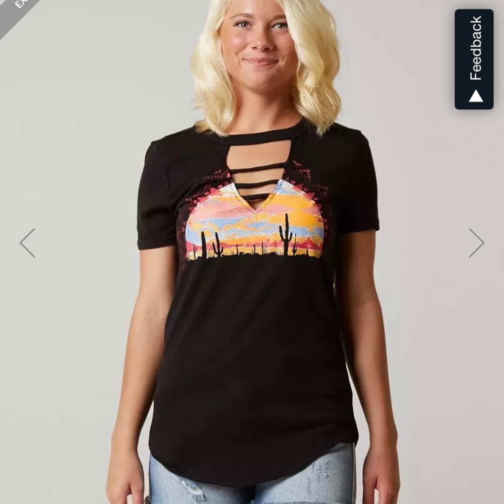 Cactus black Arizona scene tshirt